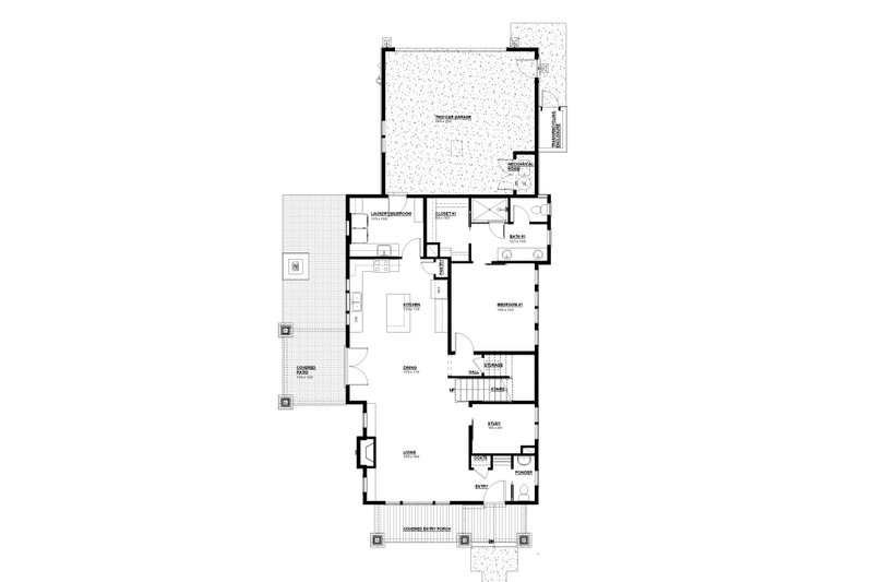 Home Plan - Floor Plan - Main Floor for Craftsman House Plan #895-170 - 3 bed, 2.5 bath