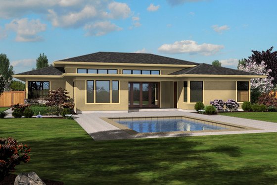 Exterior - Rear Elevation for Modern House Plan #48-603 - 4 bed, 2.5 bath