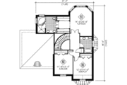 European Style House Plan - 3 Beds 2.5 Baths 2535 Sq/Ft Plan #25-4141 
