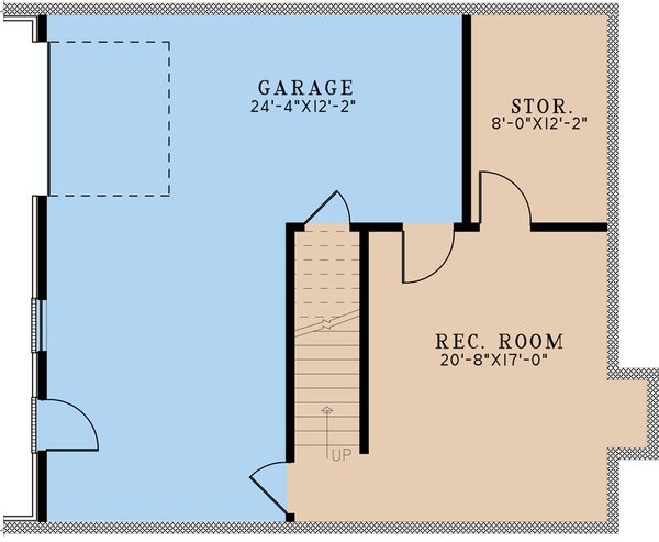 House Blueprint - Country Floor Plan - Lower Floor Plan #923-303