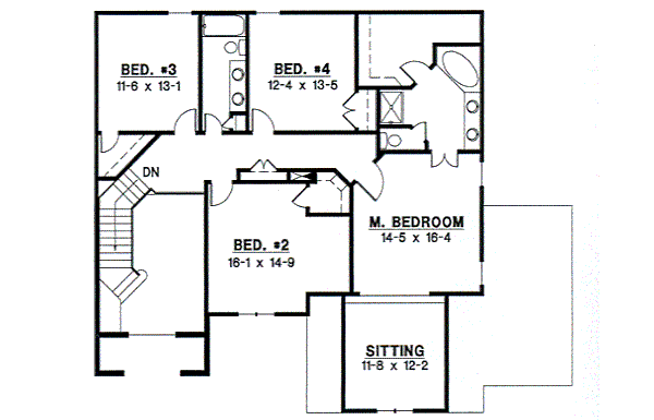 European Floor Plan - Upper Floor Plan #67-729