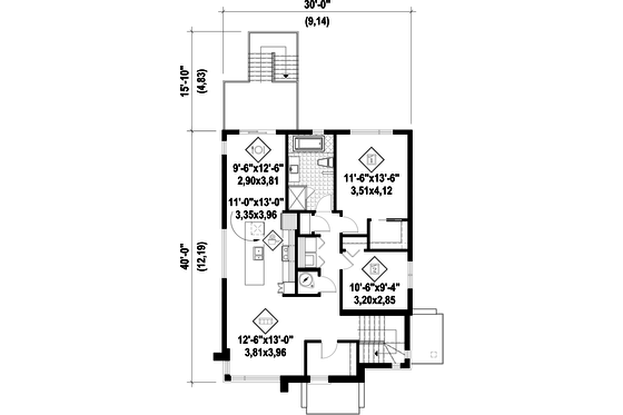 Floor Plan - Upper Floor for Contemporary House Plan #25-4555 - 6 bed, 3 bath