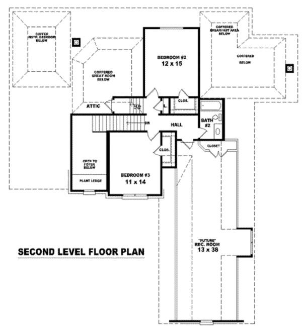 European Floor Plan - Upper Floor Plan #81-1077