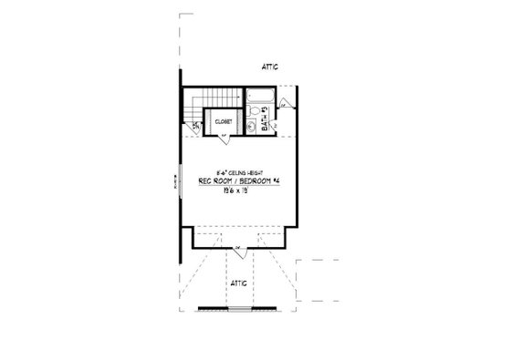Floor Plan - Upper Floor for Traditional House Plan #424-413 - 3 bed, 3 bath