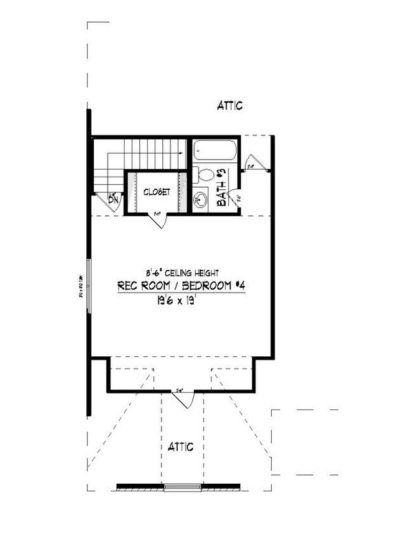 Traditional Floor Plan - Upper Floor Plan #424-413