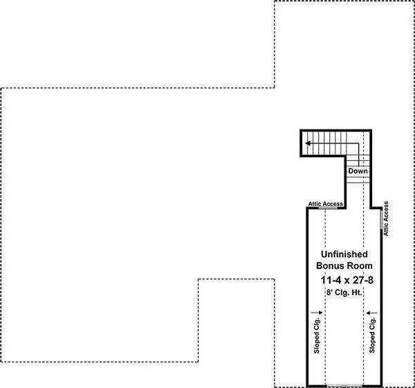 Craftsman Floor Plan - Upper Floor Plan #21-366