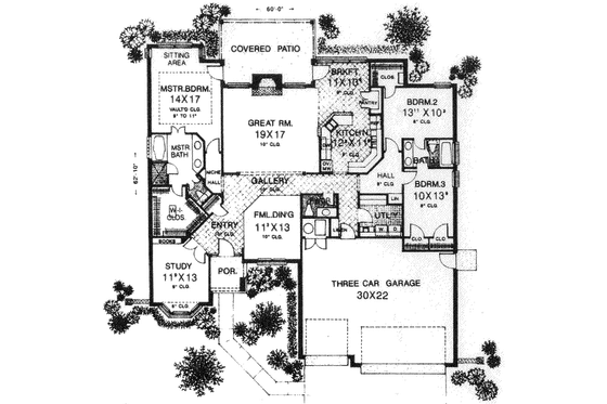 Floor Plan - Main Floor for European House Plan #310-822 - 3 bed, 2.5 bath