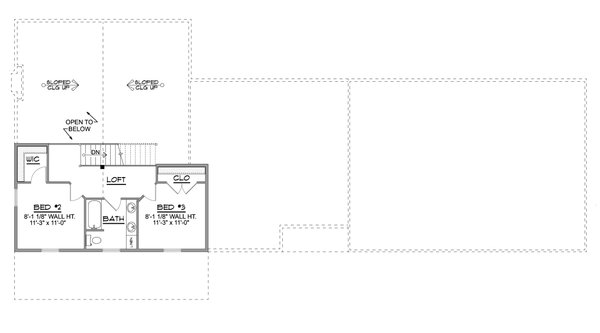 Barndominium Floor Plan - Upper Floor Plan #1064-231