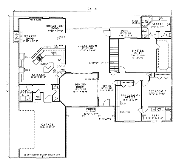 Dream House Plan - European Floor Plan - Main Floor Plan #17-170