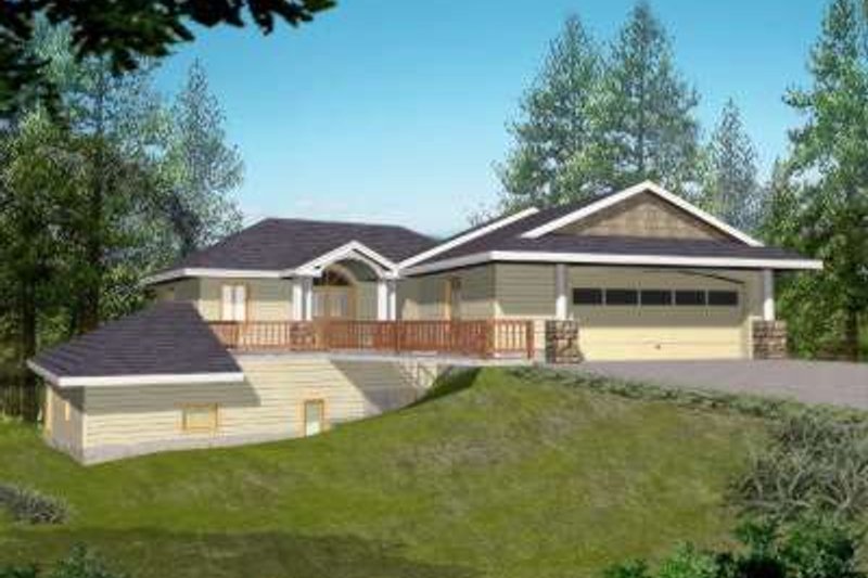 Architectural House Design - Traditional Exterior - Front Elevation Plan #117-489