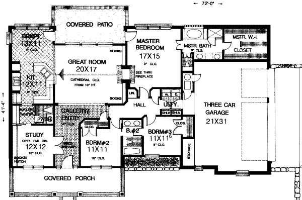 Traditional Floor Plan - Main Floor Plan #310-168
