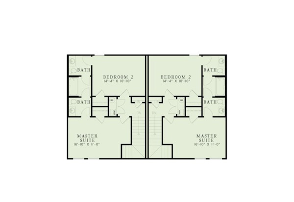 Ranch Floor Plan - Upper Floor Plan #17-3418