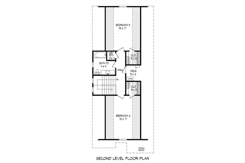 Dream House Plan - Floor Plan - Upper Floor for Country House Plan #932-20 - 3 bed, 2 bath