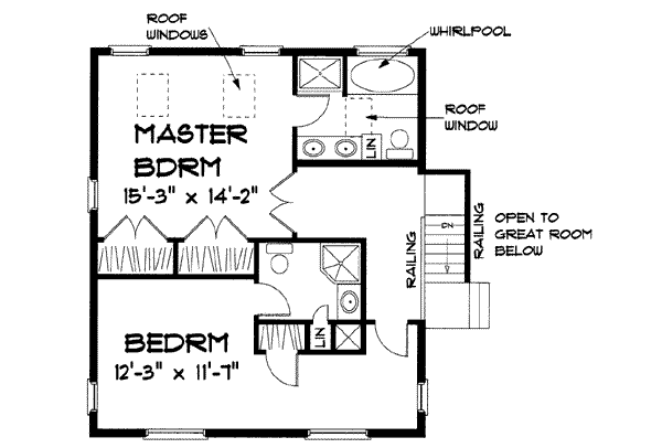Modern Floor Plan - Upper Floor Plan #75-169