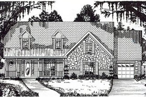 Exterior - Front Elevation for Traditional House Plan #62-147 - 5 bed, 3.5 bath