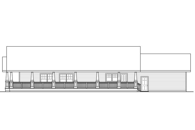 House Blueprint - Exterior - Other Elevation 1 for Cottage House Plan #124-950 - 3 bed, 2 bath