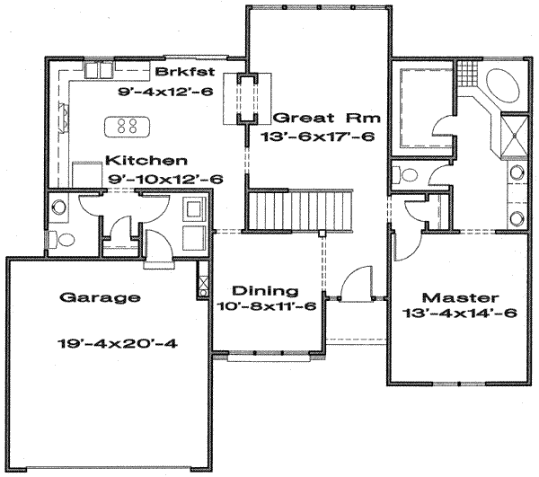 Ranch Floor Plan - Main Floor Plan #6-167