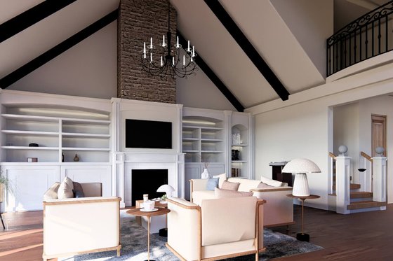 Interior - Family Room 1 for European House Plan #17-3447 - 5 bed, 3.5 bath