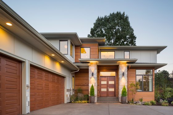 Exterior - Front Elevation 3 for Contemporary House Plan #48-651 - 4 bed, 4.5 bath