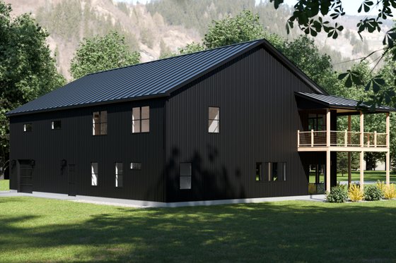 Exterior - Rear Elevation for Barndominium House Plan #1089-38 - 3 bed, 2.5 bath