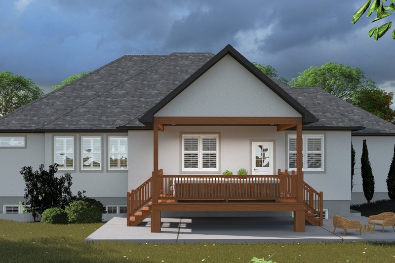 House Design - Exterior - Rear Elevation 1 for Traditional House Plan #1060-221 - 3 bed, 2 bath