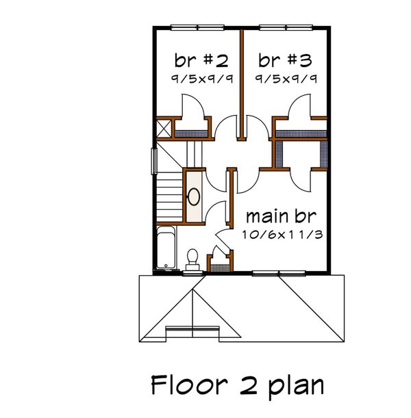 Home Plan - Farmhouse Floor Plan - Upper Floor Plan #79-124