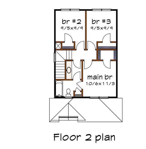 House Blueprint - Farmhouse Floor Plan - Upper Floor Plan #79-124