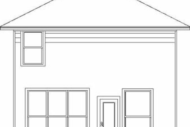 Architectural House Design - Exterior - Rear Elevation for Colonial House Plan #84-113 - 3 bed, 2.5 bath