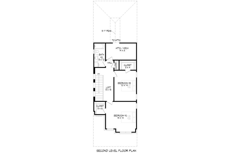 House Blueprint - Floor Plan - Upper Floor for Traditional House Plan #932-1063 - 3 bed, 2.5 bath