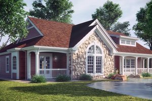 Exterior - Front Elevation 3 for Farmhouse House Plan #57-178 - 4 bed, 2 bath