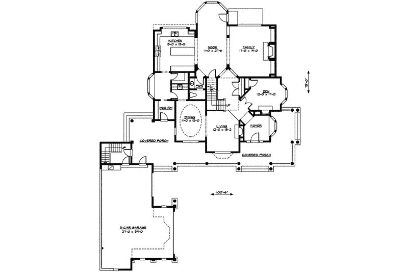House Plan Design - Floor Plan - Main Floor for Country House Plan #132-176 - 4 bed, 3.5 bath