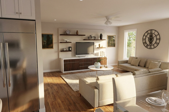 Interior - Family Room for Contemporary House Plan #1111-49 - 4 bed, 2.5 bath