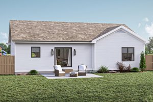 Exterior - Rear Elevation for Modern House Plan #455-445 - 4 bed, 3 bath