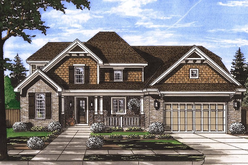 Dream House Plan - Traditional Exterior - Front Elevation Plan #46-875