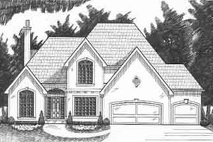 European Exterior - Front Elevation Plan #6-109