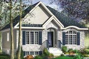 European Style House Plan - 3 Beds 1 Baths 1110 Sq/Ft Plan #25-4139 