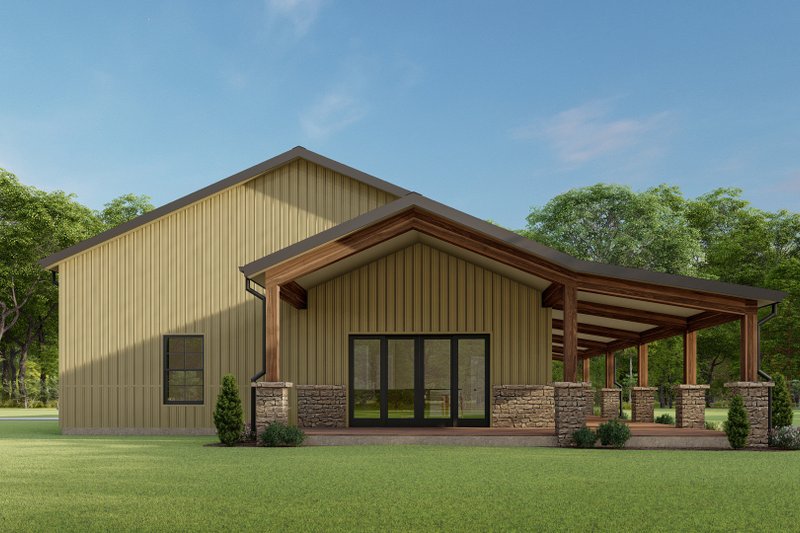 Architectural House Design - Exterior - Other Elevation 4 for Barndominium House Plan #1092-44 - 3 bed, 2.5 bath
