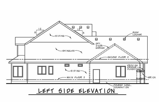 Exterior - Front Elevation 3 for Contemporary House Plan #20-2474 - 4 bed, 2.5 bath