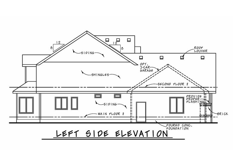Dream House Plan - Exterior - Front Elevation 3 for Contemporary House Plan #20-2474 - 4 bed, 2.5 bath