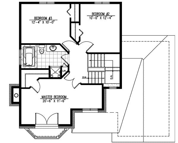 Cottage Floor Plan - Upper Floor Plan #138-137