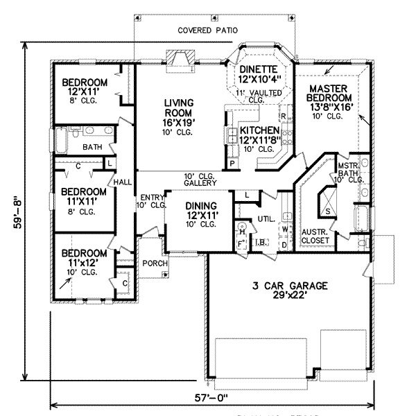 Traditional Floor Plan - Main Floor Plan #65-238
