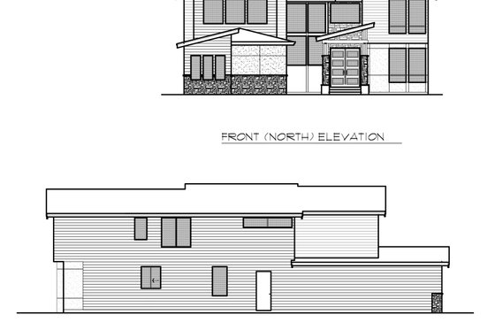 Exterior - Other Elevation 2 for Contemporary House Plan #1066-66 - 4 bed, 3 bath