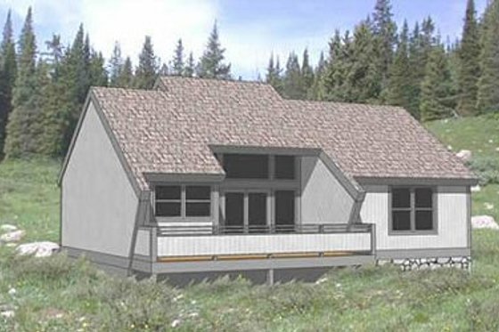 Exterior - Front Elevation for Contemporary House Plan #116-124 - 2 bed, 2 bath