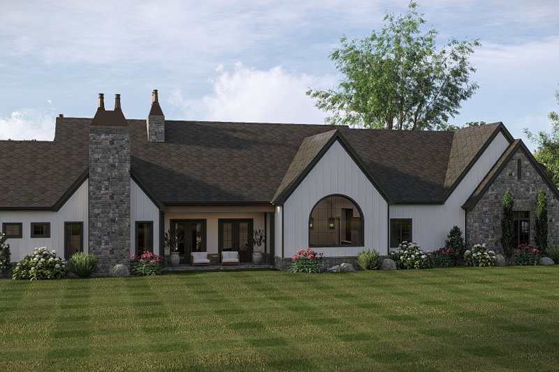 Home Plan - Exterior - Rear Elevation for Cottage House Plan #455-799 - 4 bed, 4 bath