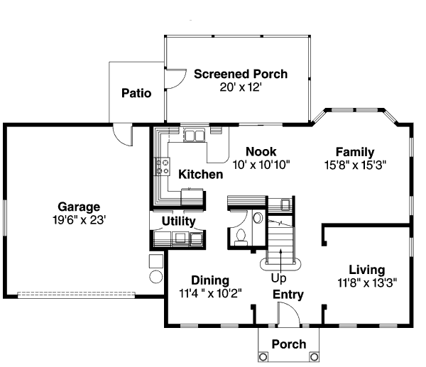 Home Plan - Mediterranean Floor Plan - Main Floor Plan #124-428