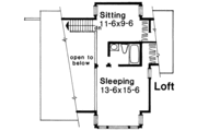 Modern Style House Plan - 1 Beds 2 Baths 1187 Sq/Ft Plan #320-102 