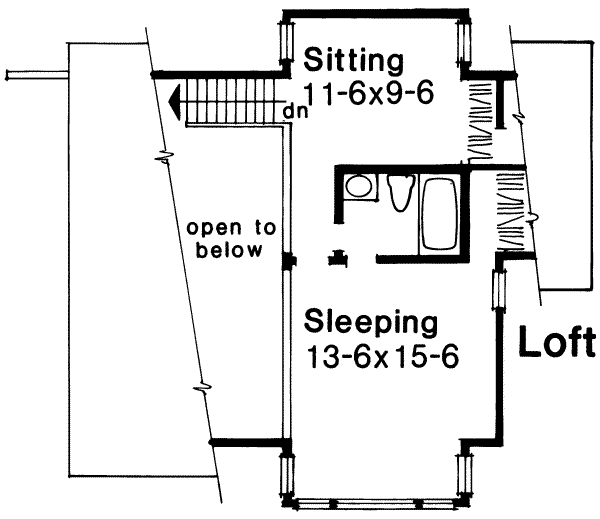 Modern Floor Plan - Upper Floor Plan #320-102