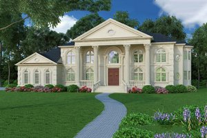 Classical Exterior - Front Elevation Plan #119-363