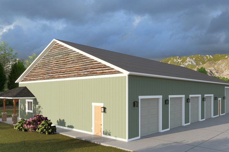 Home Plan - Exterior - Rear Elevation for Farmhouse House Plan #1060-201, 1 bath