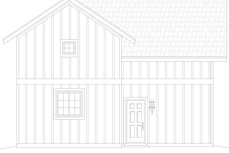 Home Plan - Exterior - Rear Elevation for Southern House Plan #932-1203, 0 bath